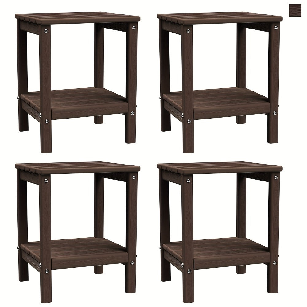 Rectangular HDPE Outdoor Side Table with Weather-Resistant Finish for Patio detail image - detail view 29