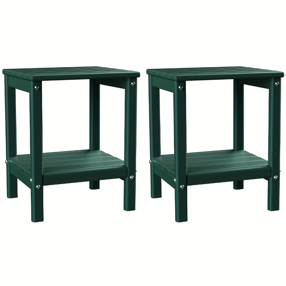 Rectangular HDPE Outdoor Side Table with Weather-Resistant Finish for Patio detail image - detail view 30
