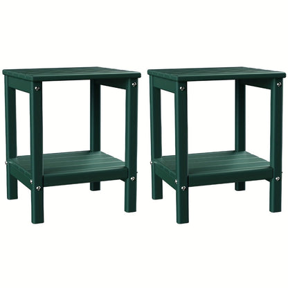 Rectangular HDPE Outdoor Side Table with Weather-Resistant Finish for Patio detail image - detail view 30