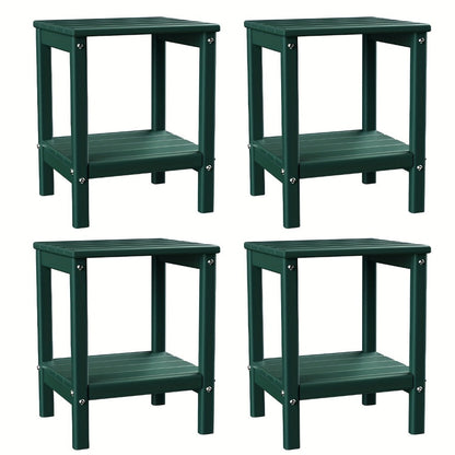 Rectangular HDPE Outdoor Side Table with Weather-Resistant Finish for Patio detail image - detail view 31