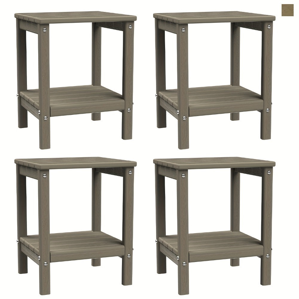Rectangular HDPE Outdoor Side Table with Weather-Resistant Finish for Patio detail image - detail view 34