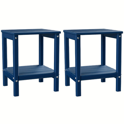 Rectangular HDPE Outdoor Side Table with Weather-Resistant Finish for Patio detail image