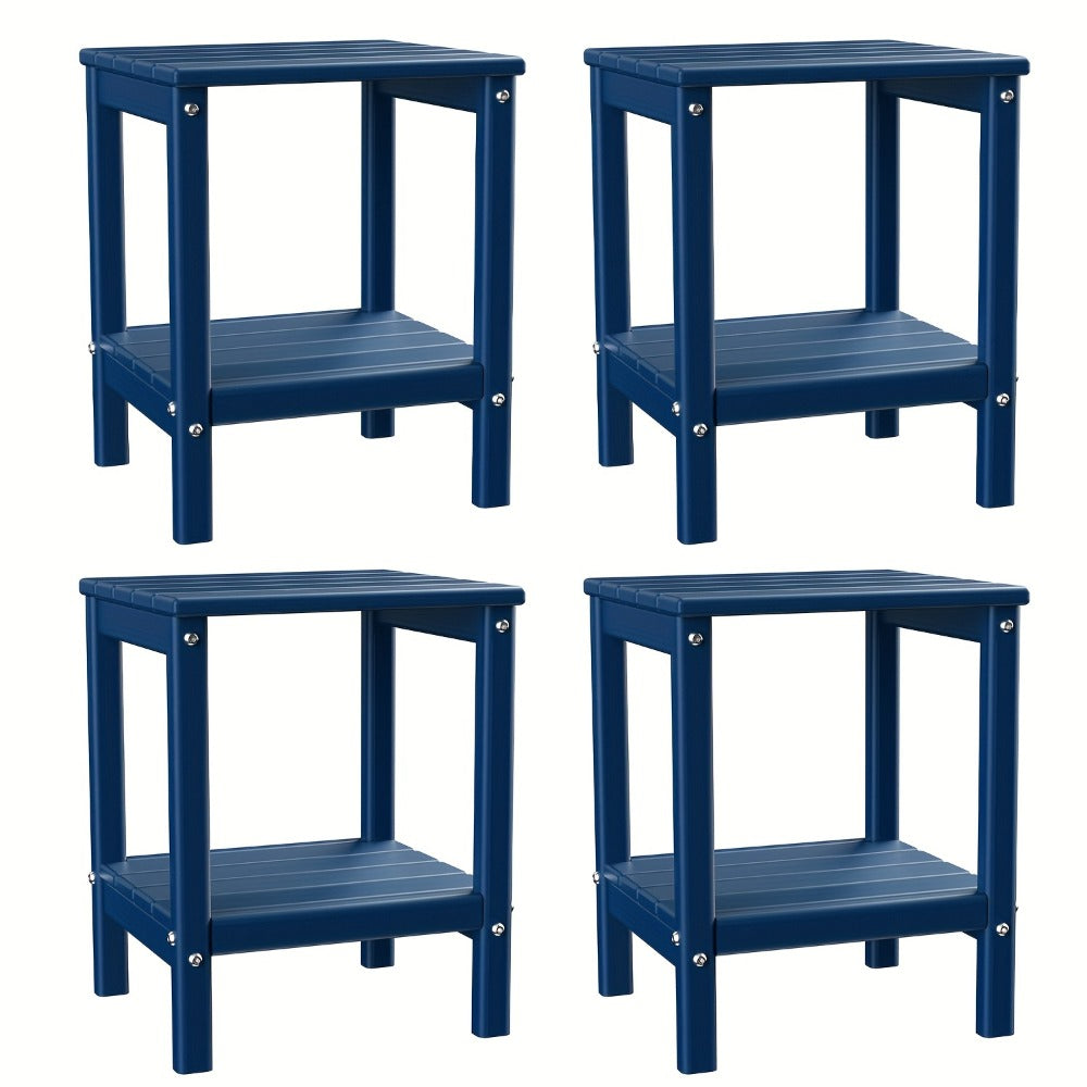 Rectangular HDPE Outdoor Side Table with Weather-Resistant Finish for Patio detail image - detail view 6