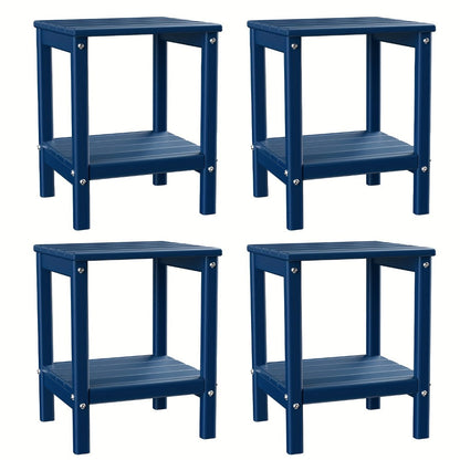 Rectangular HDPE Outdoor Side Table with Weather-Resistant Finish for Patio detail image - detail view 6
