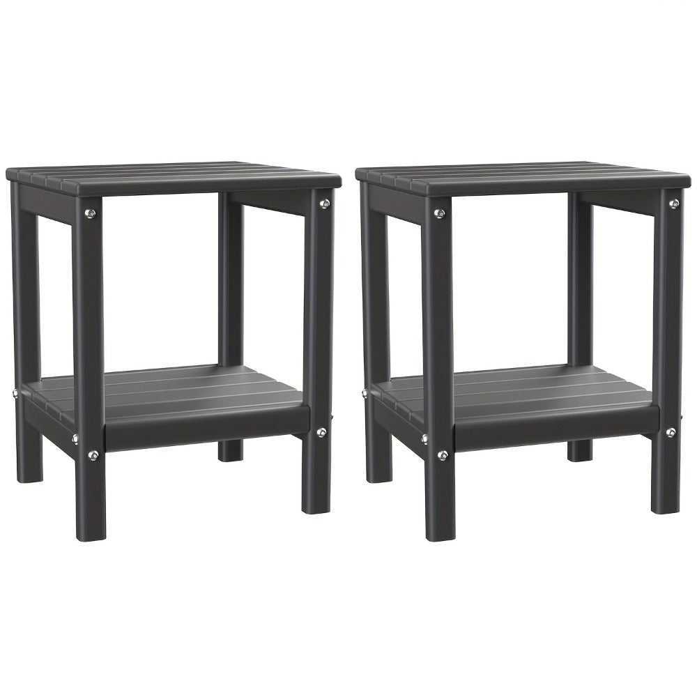 Rectangular HDPE Outdoor Side Table with Weather-Resistant Finish for Patio detail image - detail view 8