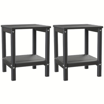Rectangular HDPE Outdoor Side Table with Weather-Resistant Finish for Patio detail image - detail view 8