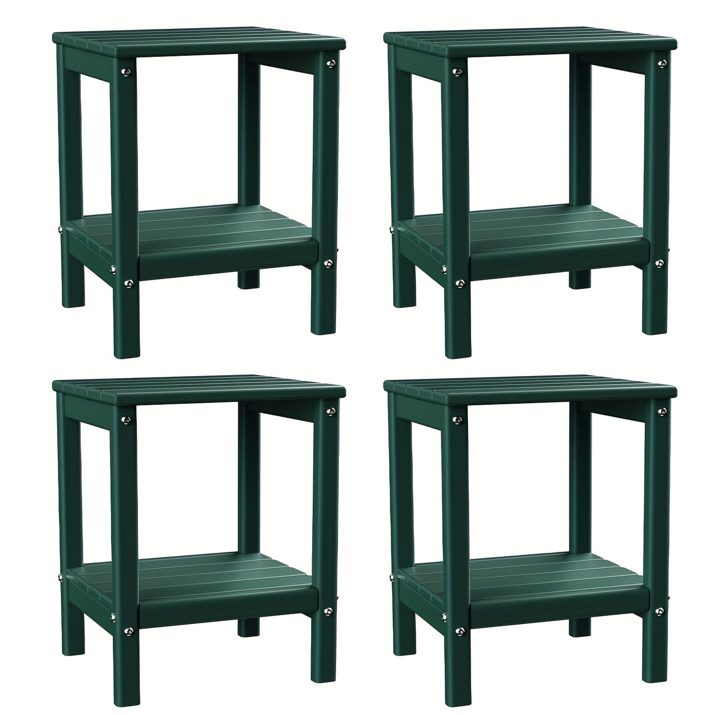 Outdoor Side Table shown in the Forest, 4pcs option