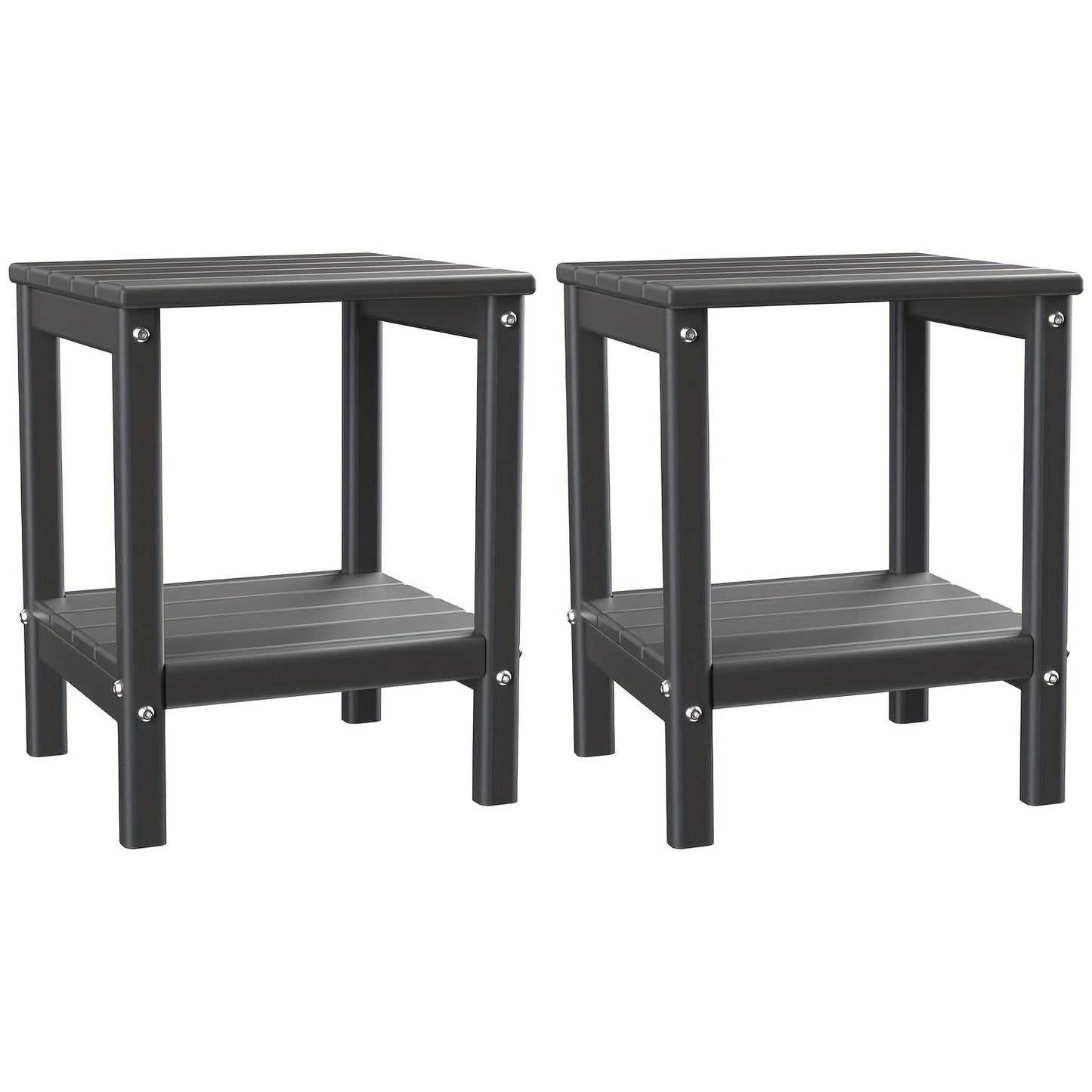 Outdoor Side Table shown in the Gray, 2pcs option