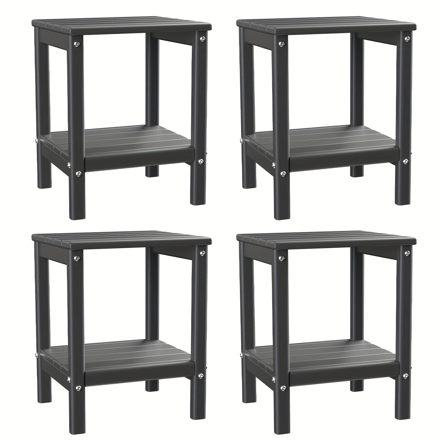 Outdoor Side Table shown in the Gray, 4pcs option