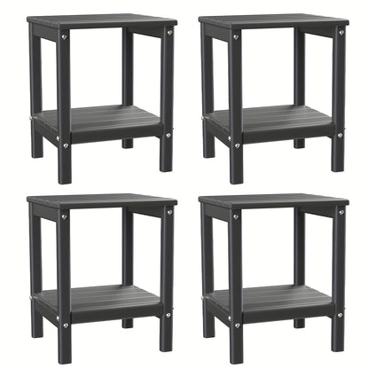 Outdoor Side Table shown in the Gray, 4pcs option