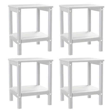 Outdoor Side Table shown in the White, 4pcs option