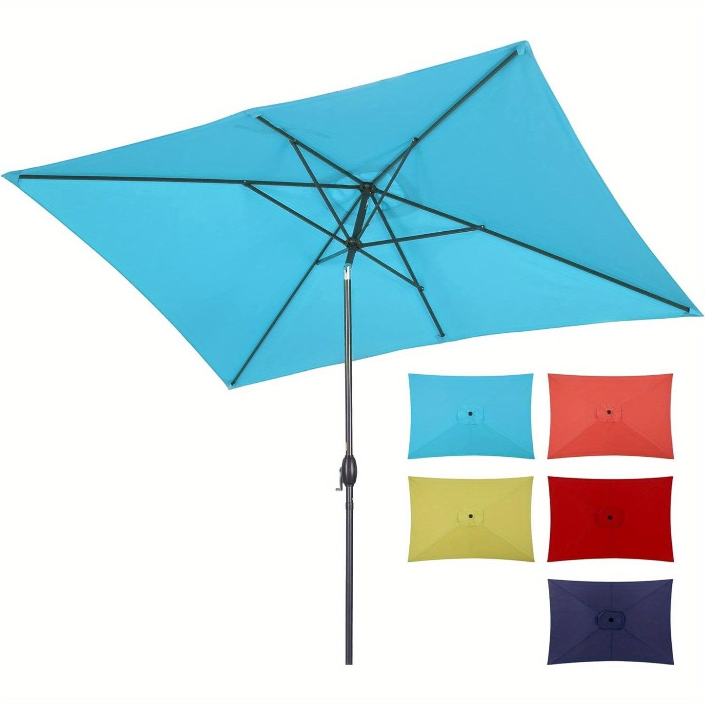 Patio Umbrella shown in the Blue option