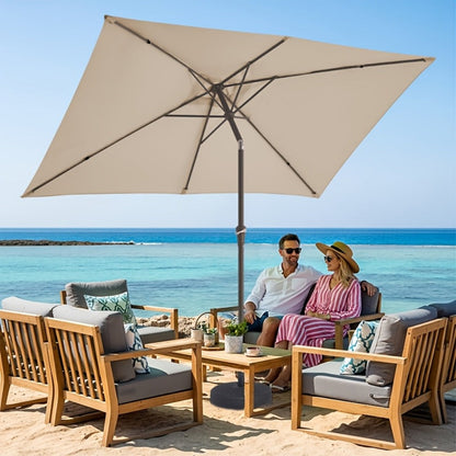 Rectangular Patio Umbrella, Outdoor Table Umbrella for Outdoor Shade and Protection detail image - detail view 10