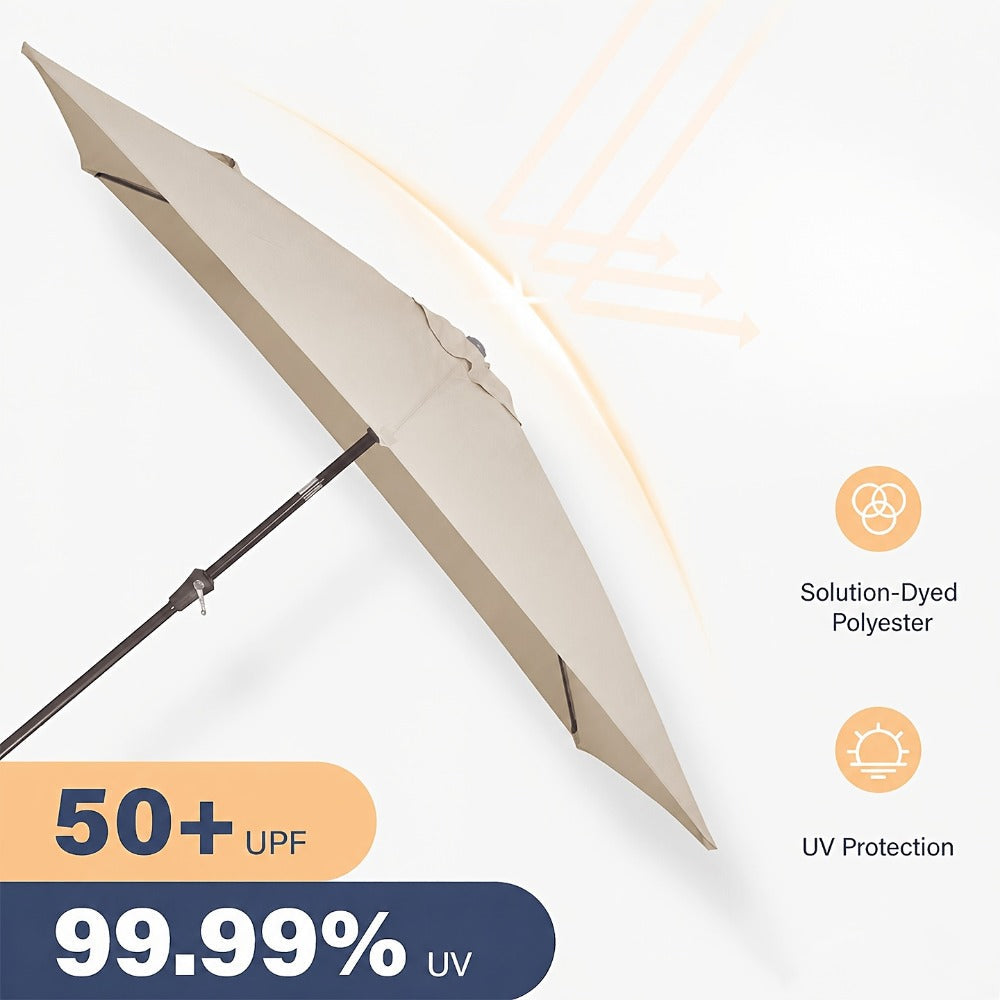 Rectangular Patio Umbrella, Outdoor Table Umbrella for Outdoor Shade and Protection detail image - detail view 14