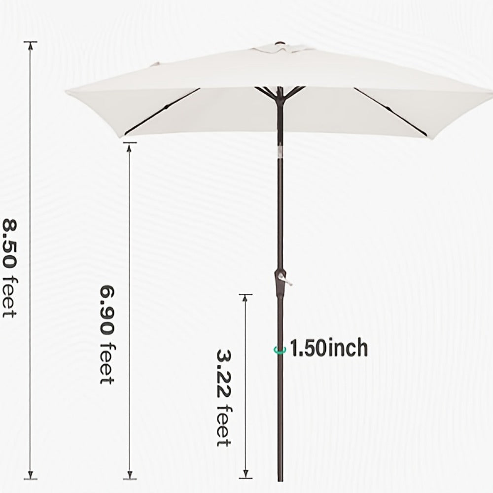 Rectangular Patio Umbrella, Outdoor Table Umbrella for Outdoor Shade and Protection detail image - detail view 15