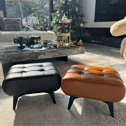 Rectangular Upholstered Ottoman for Living Room and Entryway detail image