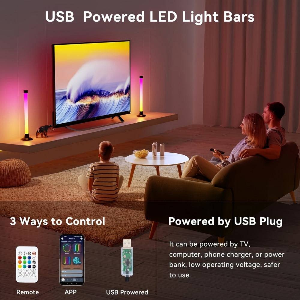 RGB Monitor Light Bars, 2-Piece USB Backlight Set with App and Remote Control detail image - detail view 11