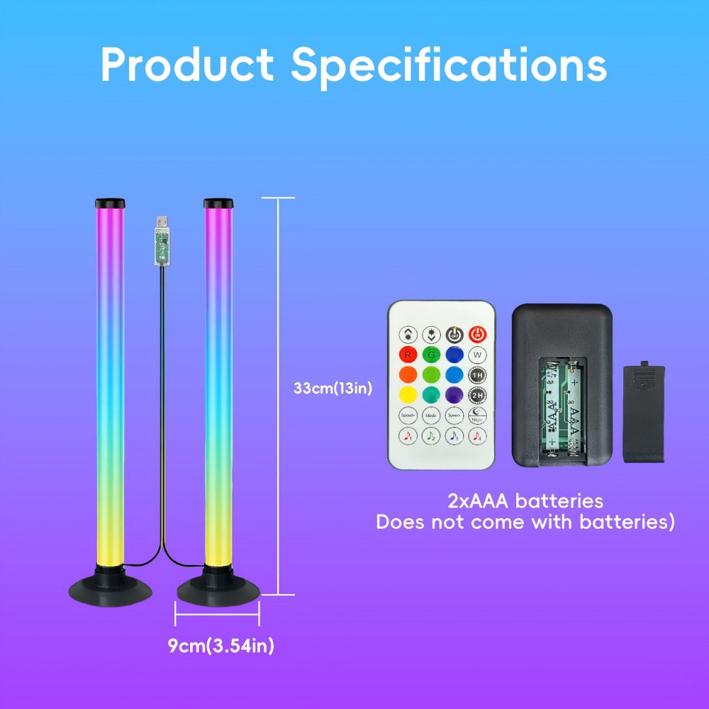 RGB Monitor Light Bars, 2-Piece USB Backlight Set with App and Remote Control detail image - detail view 4