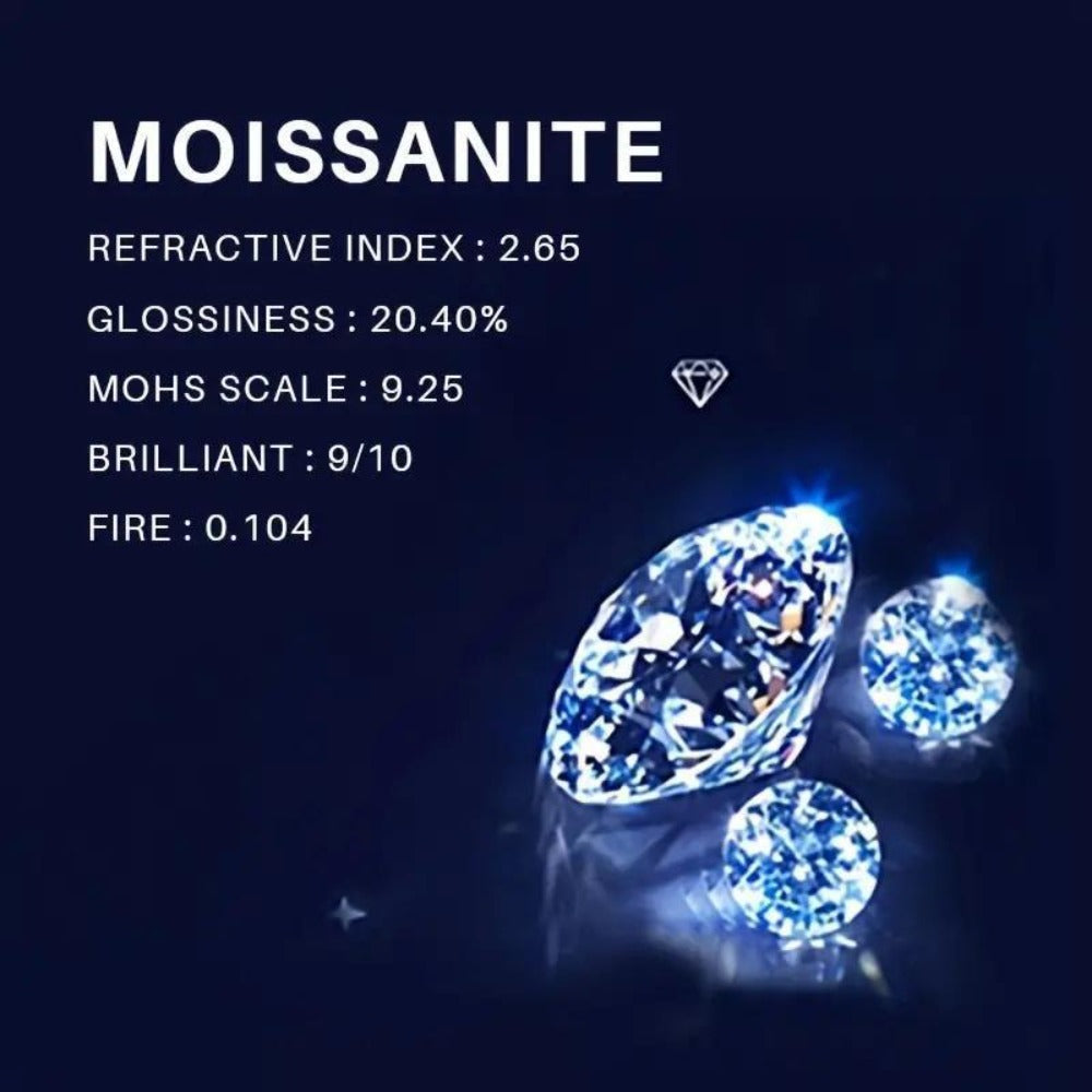 Rings for Women - Moissanite Engagement Ring Oval 2 Carat - S925 Sterling Silver - product detail view 8