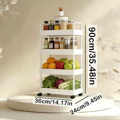 Rolling Bathroom Storage Cart with Rolling Wheels for Organized Everyday Storage detail image - detail view 10