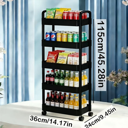 Rolling Bathroom Storage Cart with Rolling Wheels for Organized Everyday Storage detail image - detail view 9