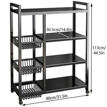 Baker's Rack shown in the 3 baskets, length 80cm/31.5in option