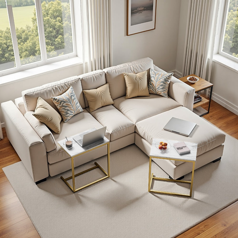 Rolling Metal Side Table with Remote Control, Living Room End Table detail image - detail view 12