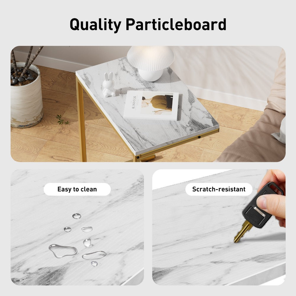 Rolling Metal Side Table with Remote Control, Living Room End Table detail image - detail view 6
