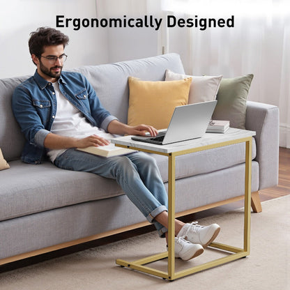 Rolling Metal Side Table with Remote Control, Living Room End Table detail image - detail view 9
