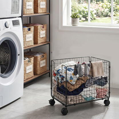 Rolling Metal Storage Basket with Rolling Wheels for Bathroom detail image - detail view 5