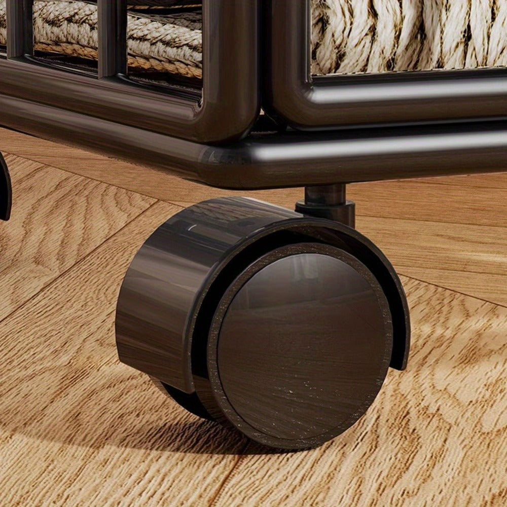 Rolling Metal Storage Basket with Rolling Wheels for Bathroom detail image - detail view 7