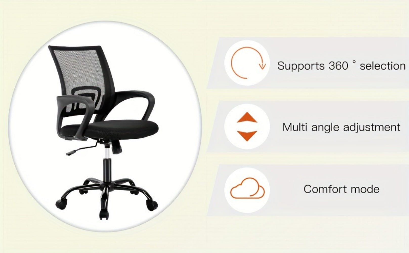 Rolling Office Chair, Home Office Task Chair for Comfortable Everyday Seating detail image - detail view 15