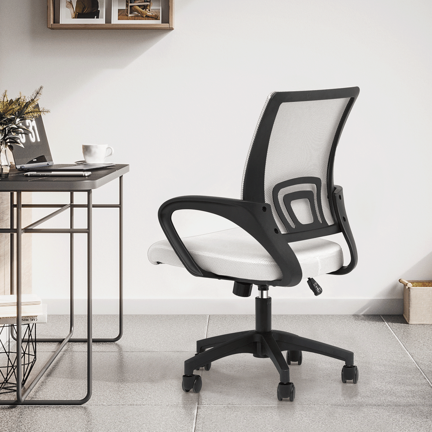 Rolling Office Chair with Armrests and Padded Seat for Home Office detail image - detail view 5