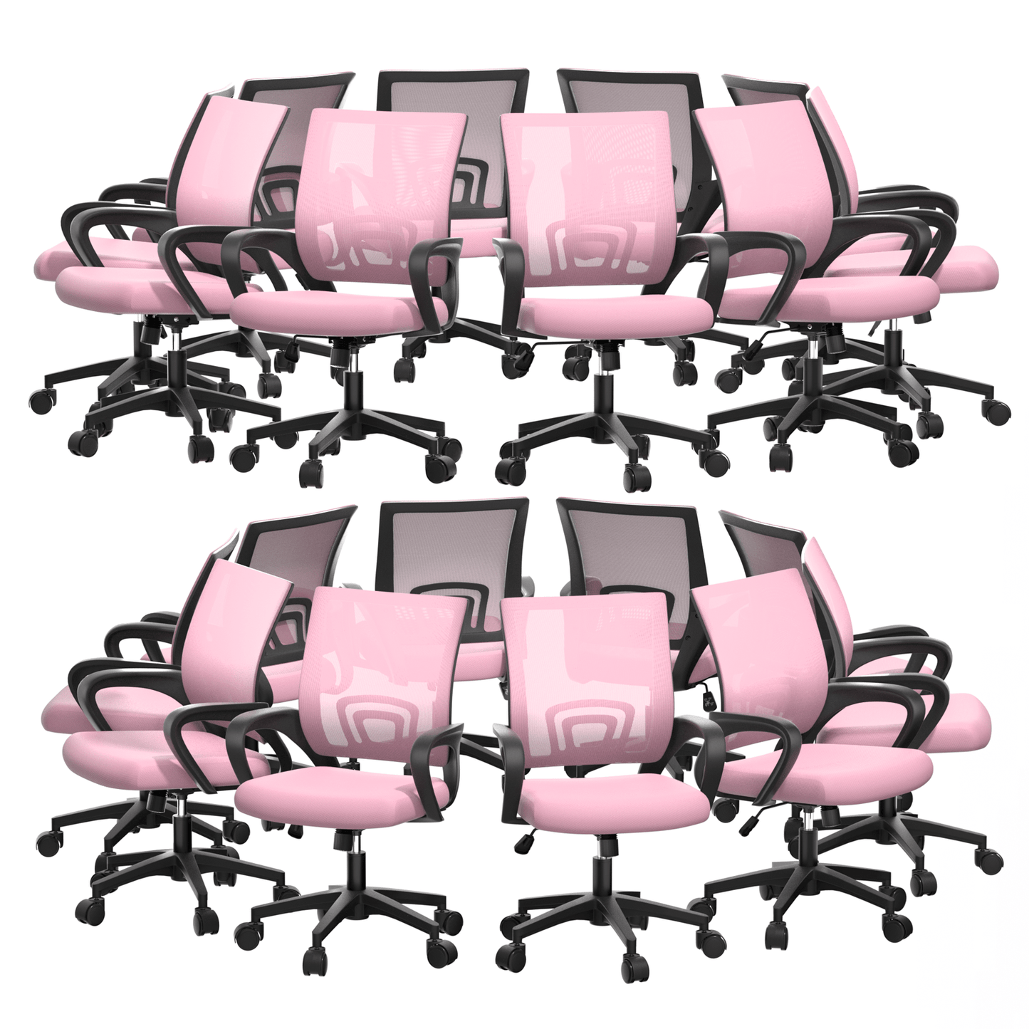 Office Chair shown in the Pink - 20 Pcs option