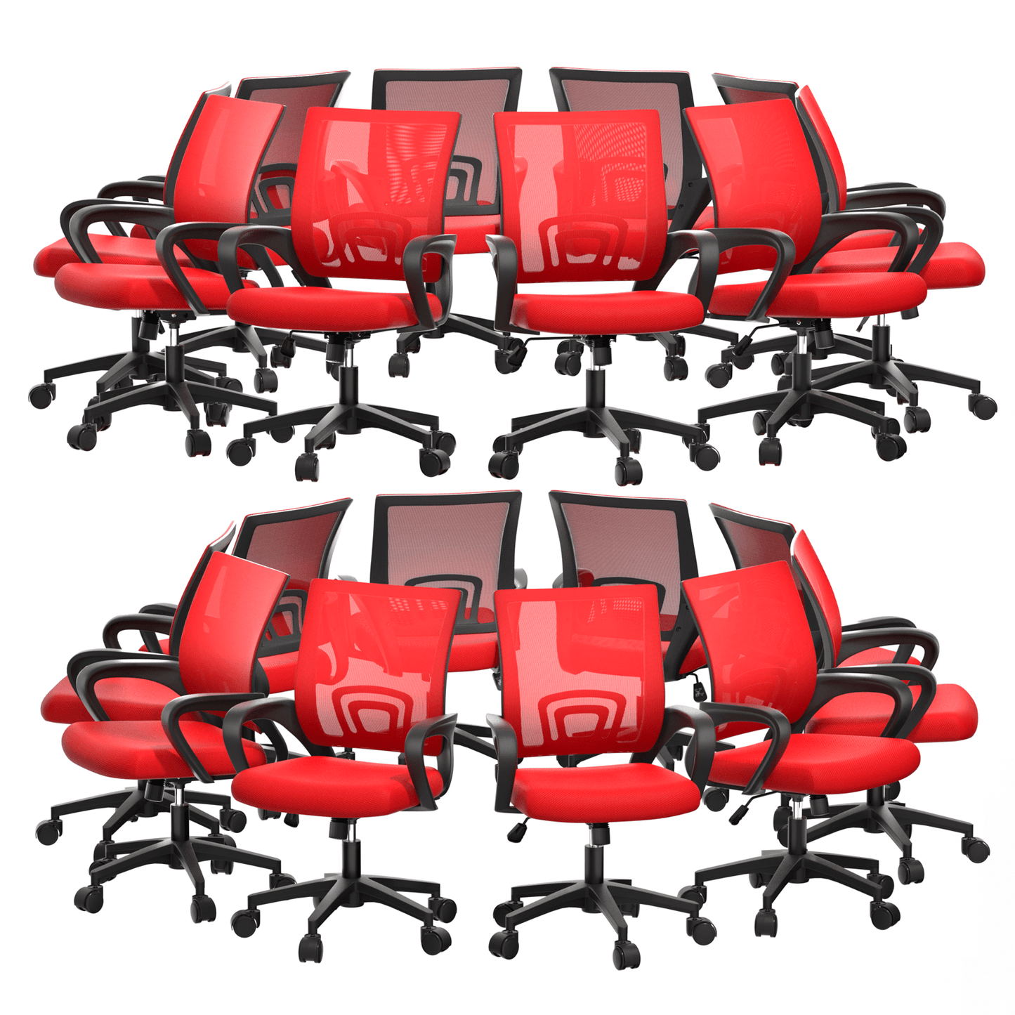 Office Chair shown in the Red - 20 Pcs option