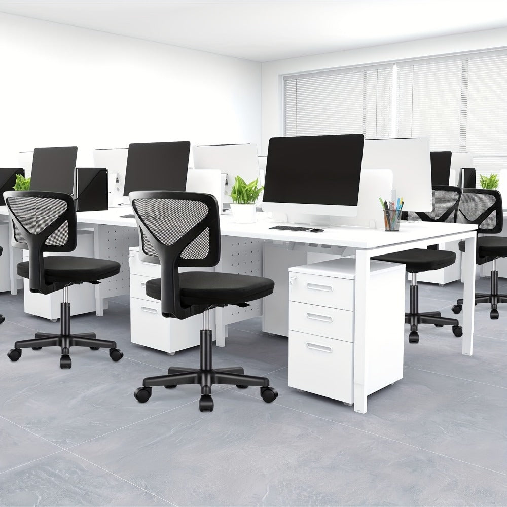 Rolling Office Chair with Lumbar Support, Computer Desk Chair detail image