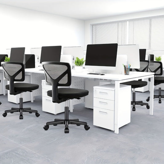 Rolling Office Chair with Lumbar Support, Computer Desk Chair detail image