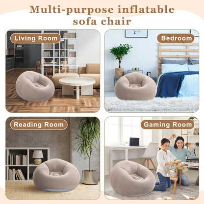 Round Bean Bag Chair, Floor Lounge Chair for Comfortable Everyday Seating in Living Room detail image