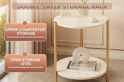 Round Coffee Table, Modern Accent Table for Work, Display, and Everyday Use detail image - detail view 10