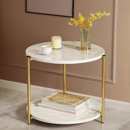 Round Coffee Table, Modern Accent Table for Work, Display, and Everyday Use detail image