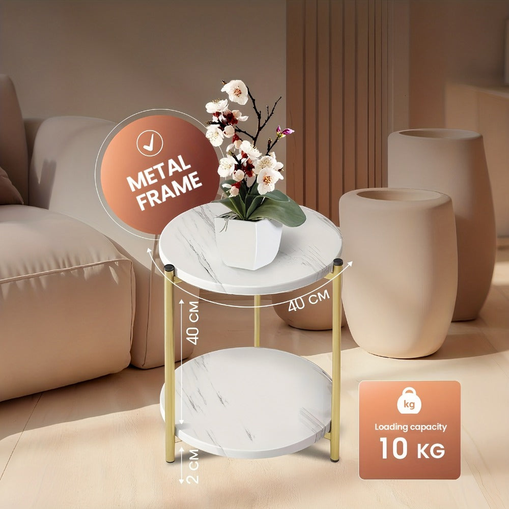 Round Coffee Table, Modern Accent Table for Work, Display, and Everyday Use detail image - detail view 3