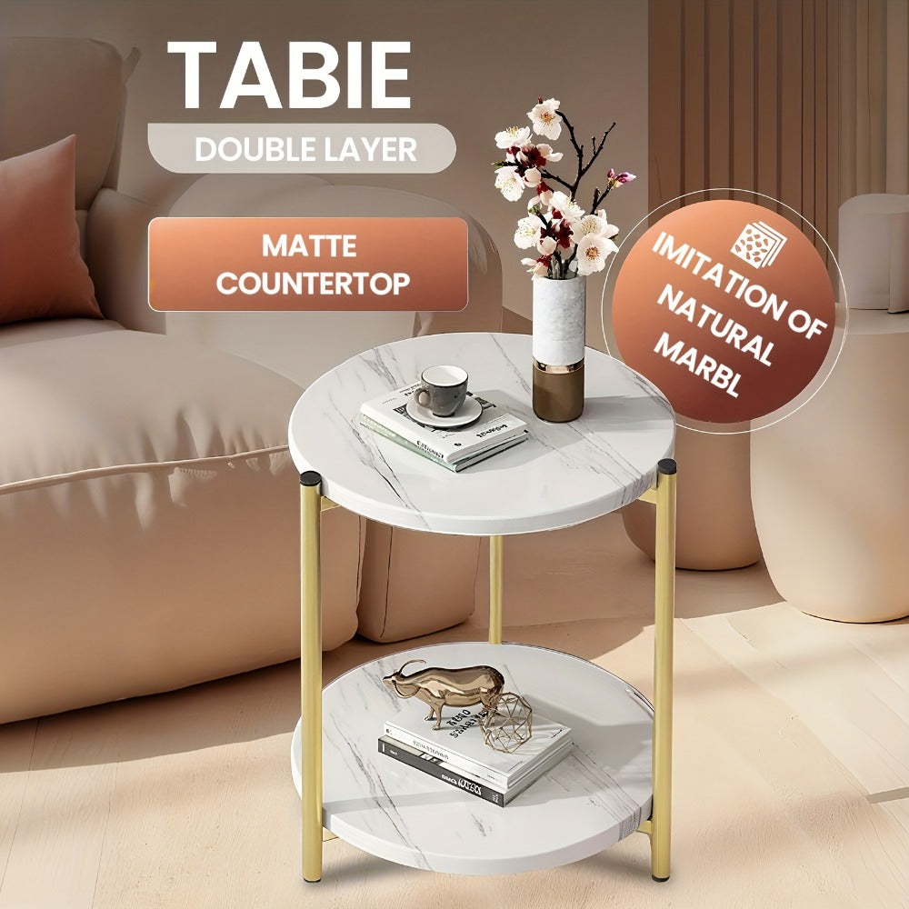 Round Coffee Table, Modern Accent Table for Work, Display, and Everyday Use detail image - detail view 4