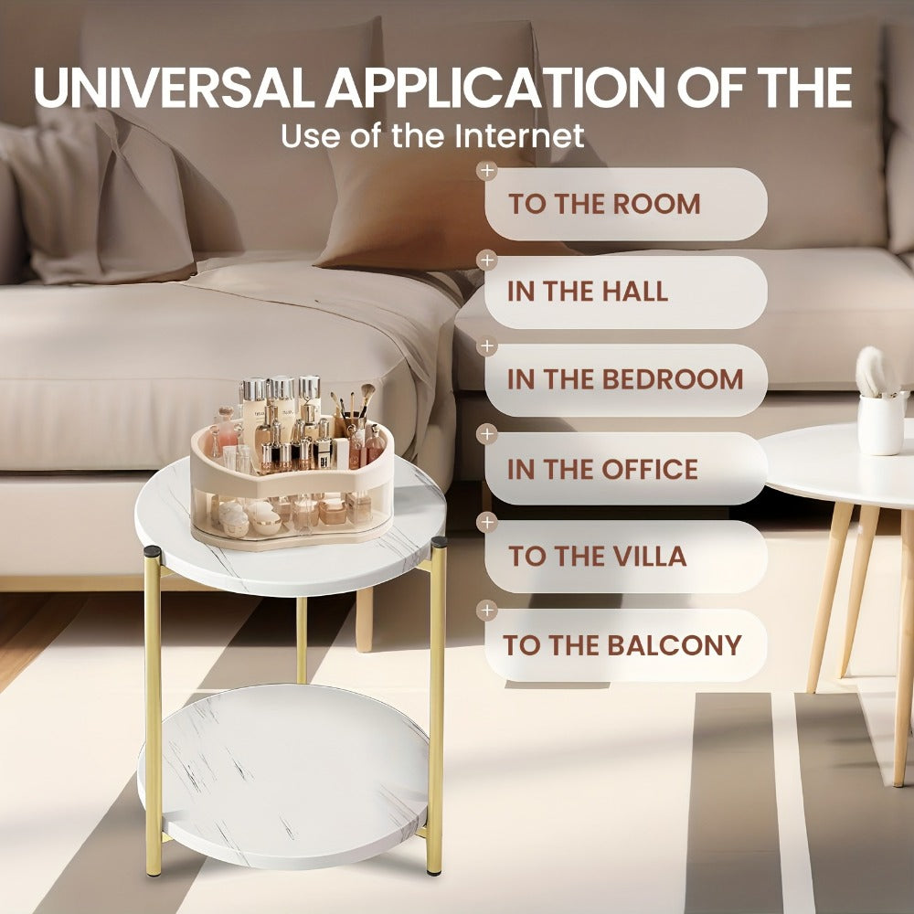 Round Coffee Table, Modern Accent Table for Work, Display, and Everyday Use detail image - detail view 6