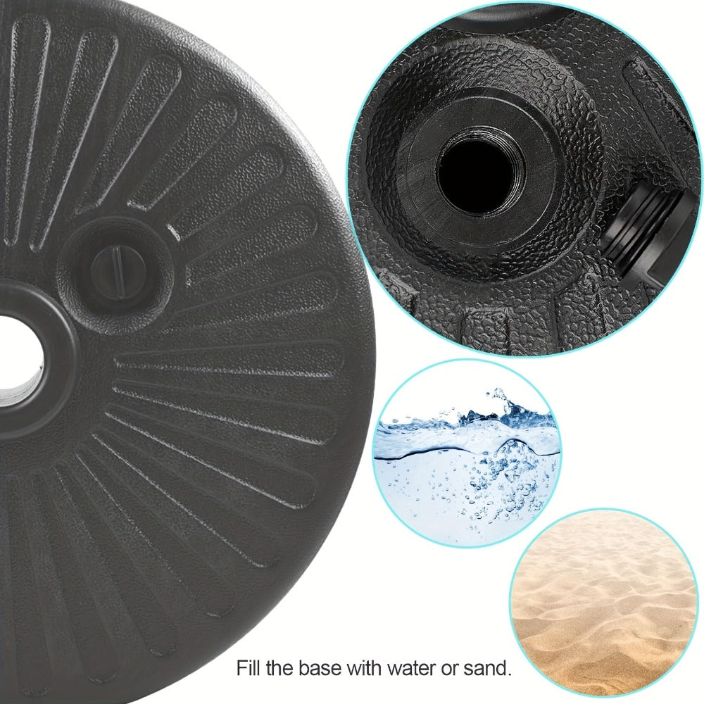 Round Heavy-Duty Umbrella Base for Outdoor Shade and Protection in Patio detail image - detail view 11