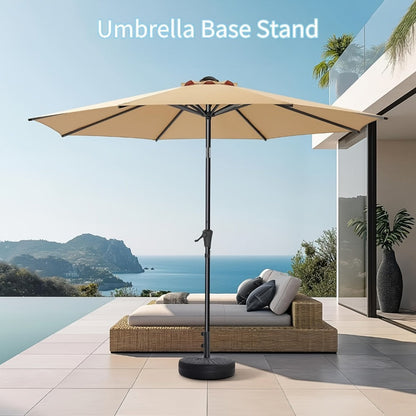 Round Heavy-Duty Umbrella Base for Outdoor Shade and Protection in Patio detail image - detail view 3