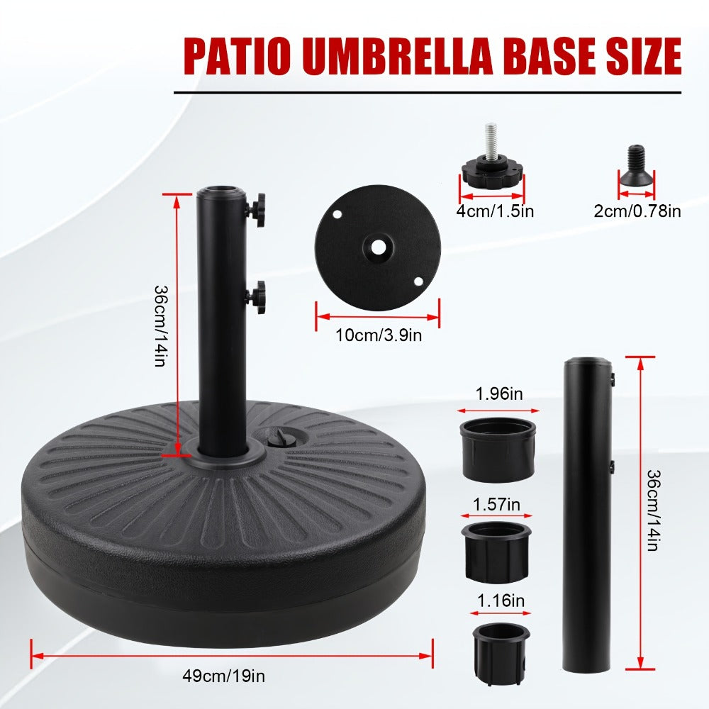 Round Heavy-Duty Umbrella Base for Outdoor Shade and Protection in Patio detail image - detail view 4