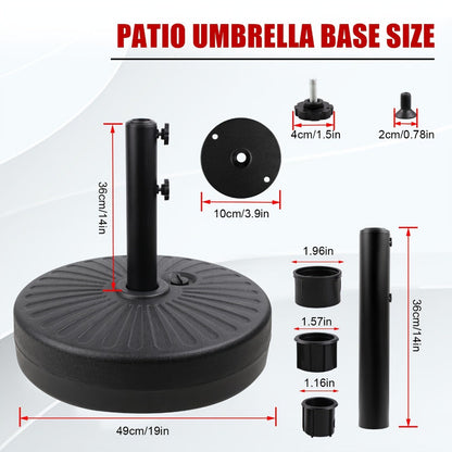 Round Heavy-Duty Umbrella Base for Outdoor Shade and Protection in Patio detail image - detail view 4