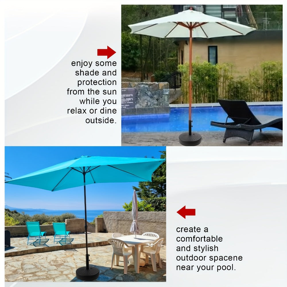 Round Heavy-Duty Umbrella Base for Outdoor Shade and Protection in Patio detail image - detail view 6