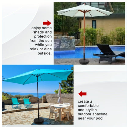 Round Heavy-Duty Umbrella Base for Outdoor Shade and Protection in Patio detail image - detail view 6