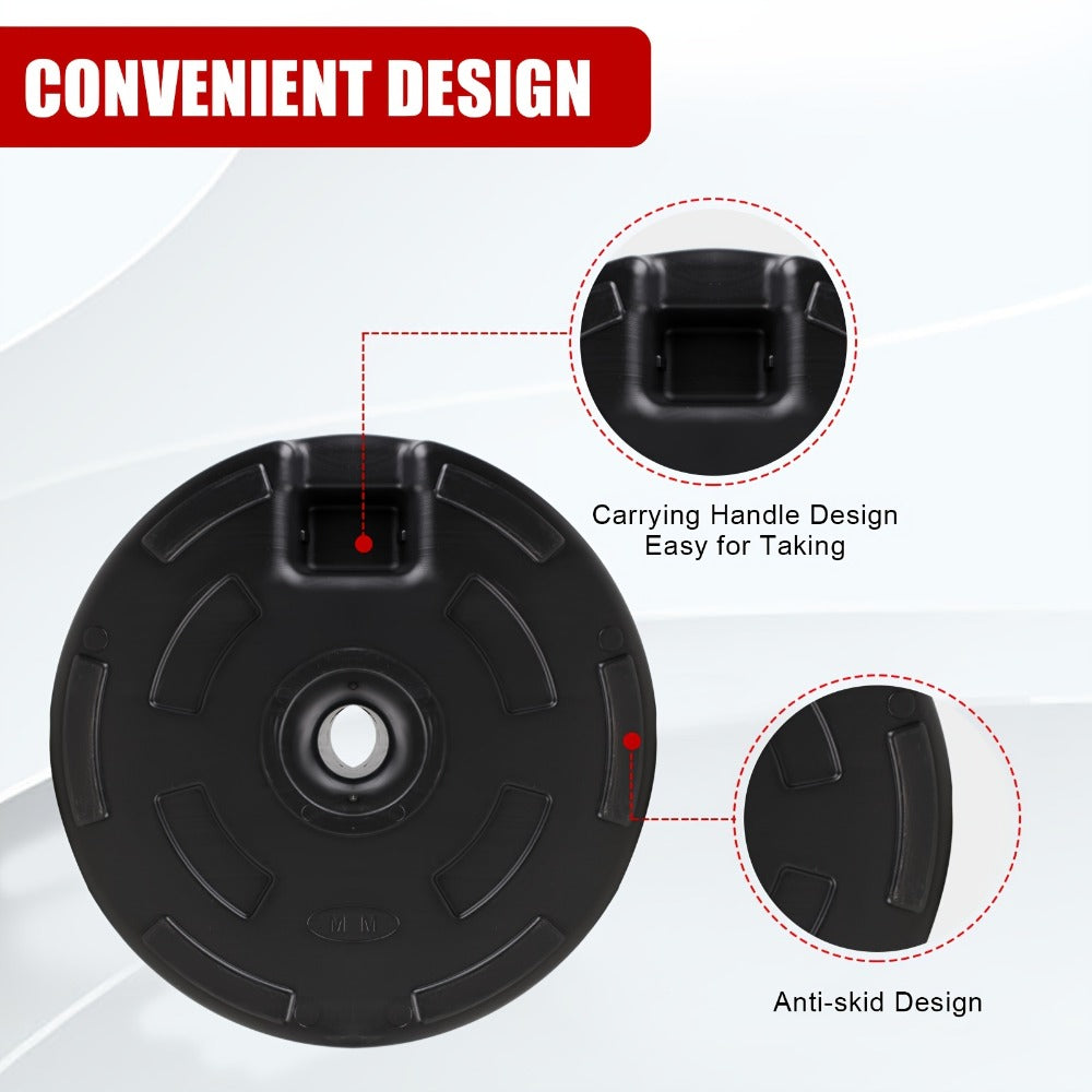 Round Heavy-Duty Umbrella Base for Outdoor Shade and Protection in Patio detail image - detail view 9